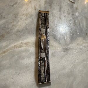 Silver and Black Bracelet